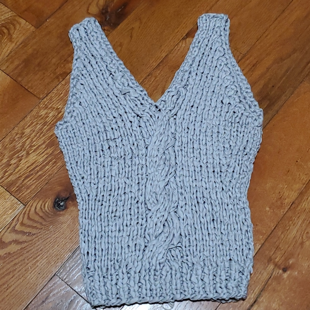 🐚Beige Sand Vtg Woven Tank